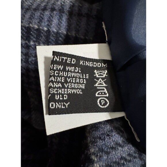 James Pringle Holm Mills Scotland Wool Skirt Blue Plaid Size 10 Long - Picture 8 of 10